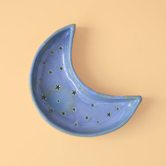 Plato de luna azul real